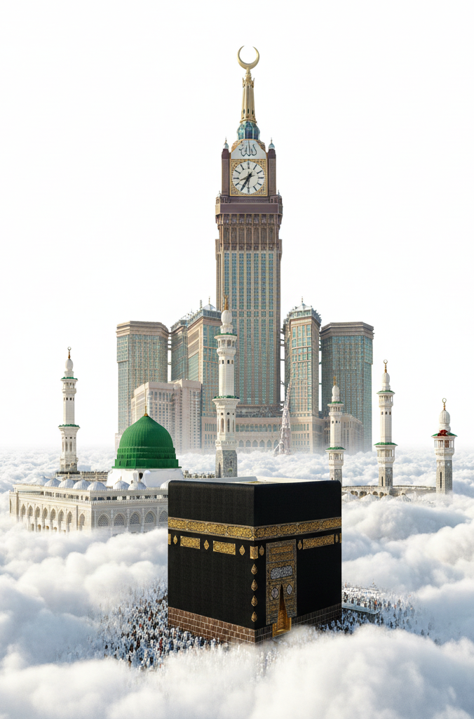 Kabba and Masjid Nabvi Image